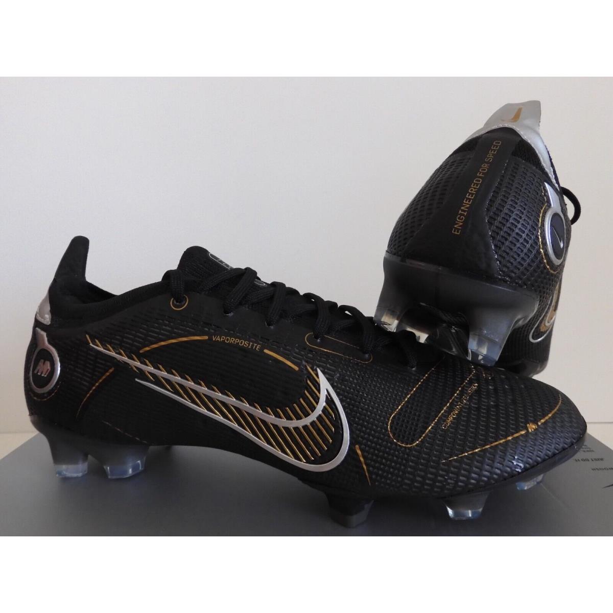 Nike Mercurial Vapor XIV Elite FG - Black/Metallic Gold/Metallic Silver  DJ2837 007