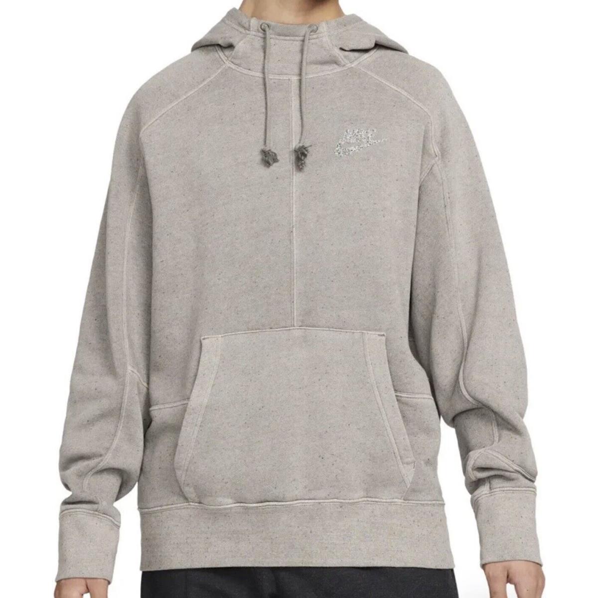 Nike Sportswear Mens Medium Fleece Pullover Hoodie Cave Stone DM5614