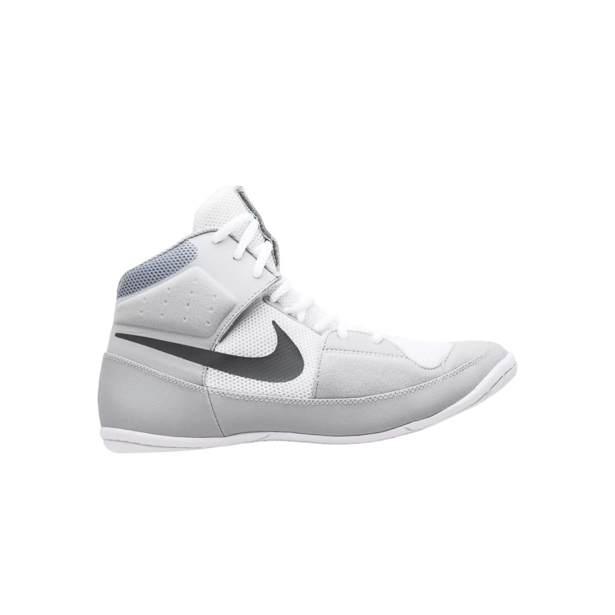 Nike Fury 3/4 White Grey Grade Wrestling Shoe AO2416-101 Size 3