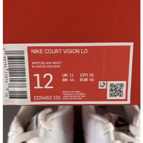 Nike shoes Court Vision - White/Black 6
