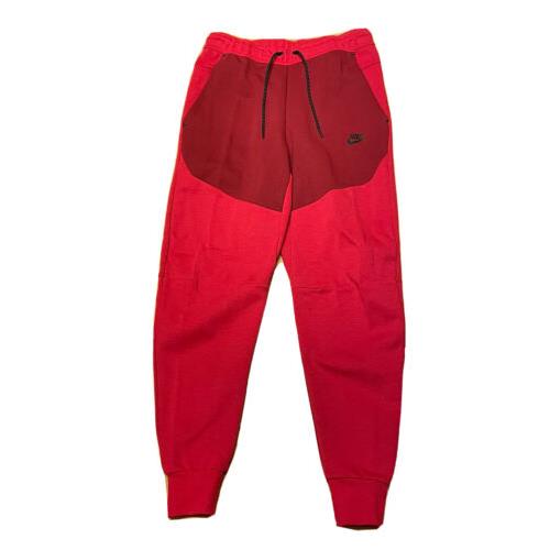 Nike Tech Fleece Jogger Sweatpants Red CU4495-643 Men s Size Small