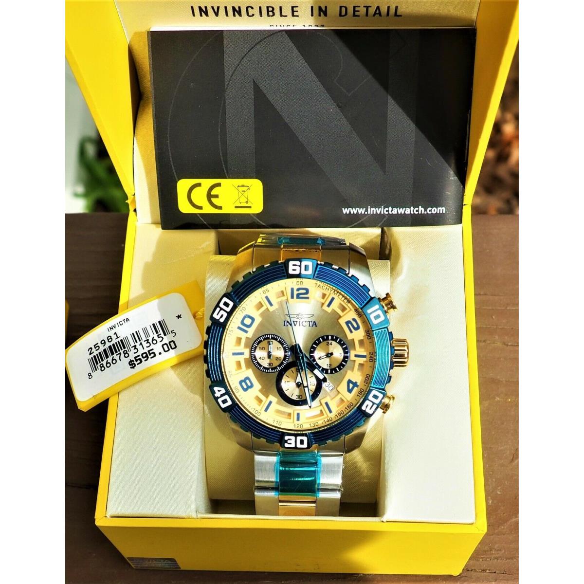 Invicta 25981 Pro Diver Men`s Two-tone Chronograph Quartz Watch with Tachymeter