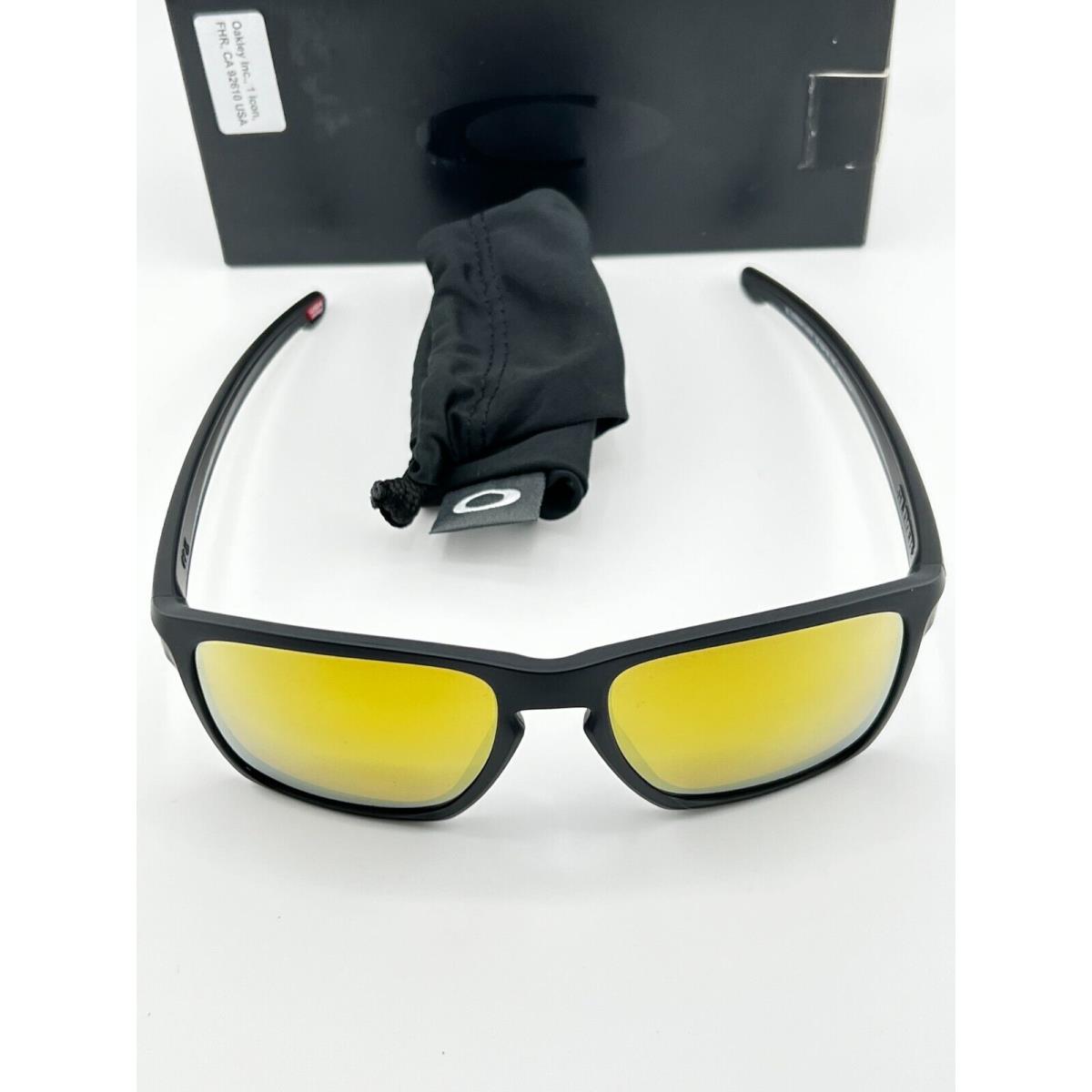 Oakley Sliver XL Sunglasses Matte Black 24K Iridium Lens 9341-07