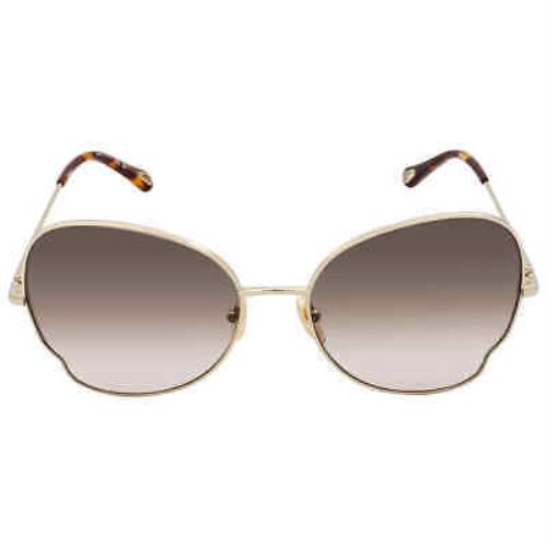 Chloé sunglasses  - Gold Frame, Brown Lens 0