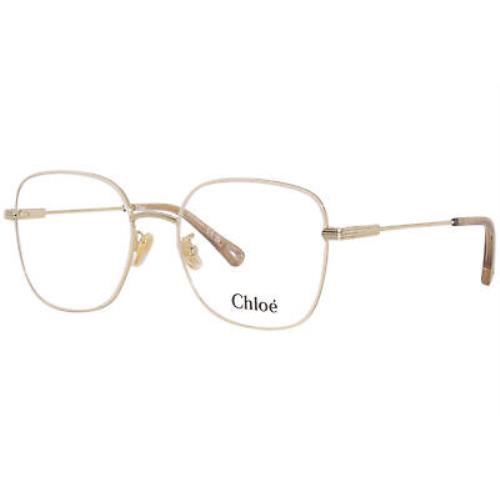 Chloé Chloe CH0141OA 004 Eyeglasses Frame Women`s Gold Full Rim Square Shape 54mm