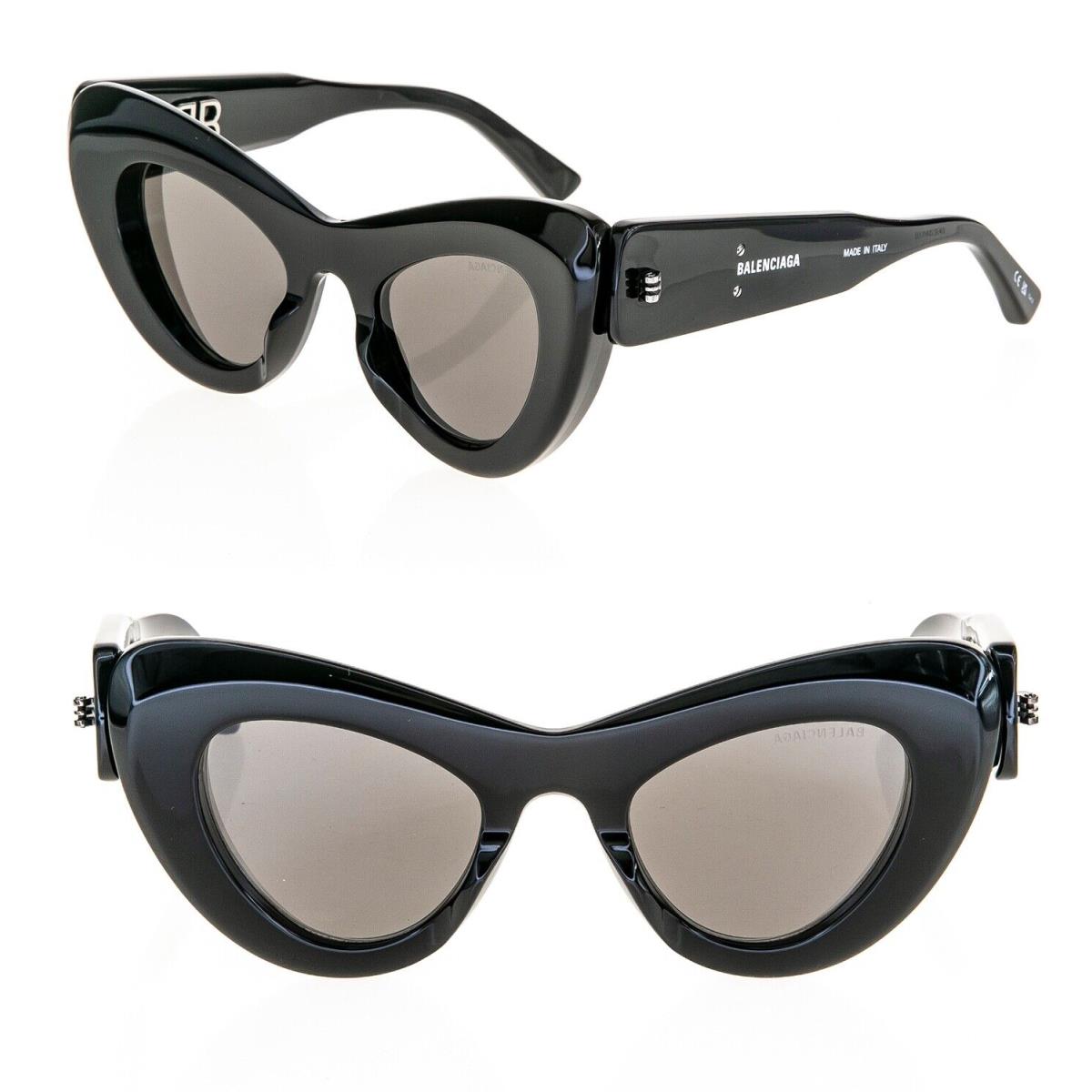 Balenciaga Mega Inside Out 0204 Black 001 Fashion BB Logo Sunglasses BB0204S