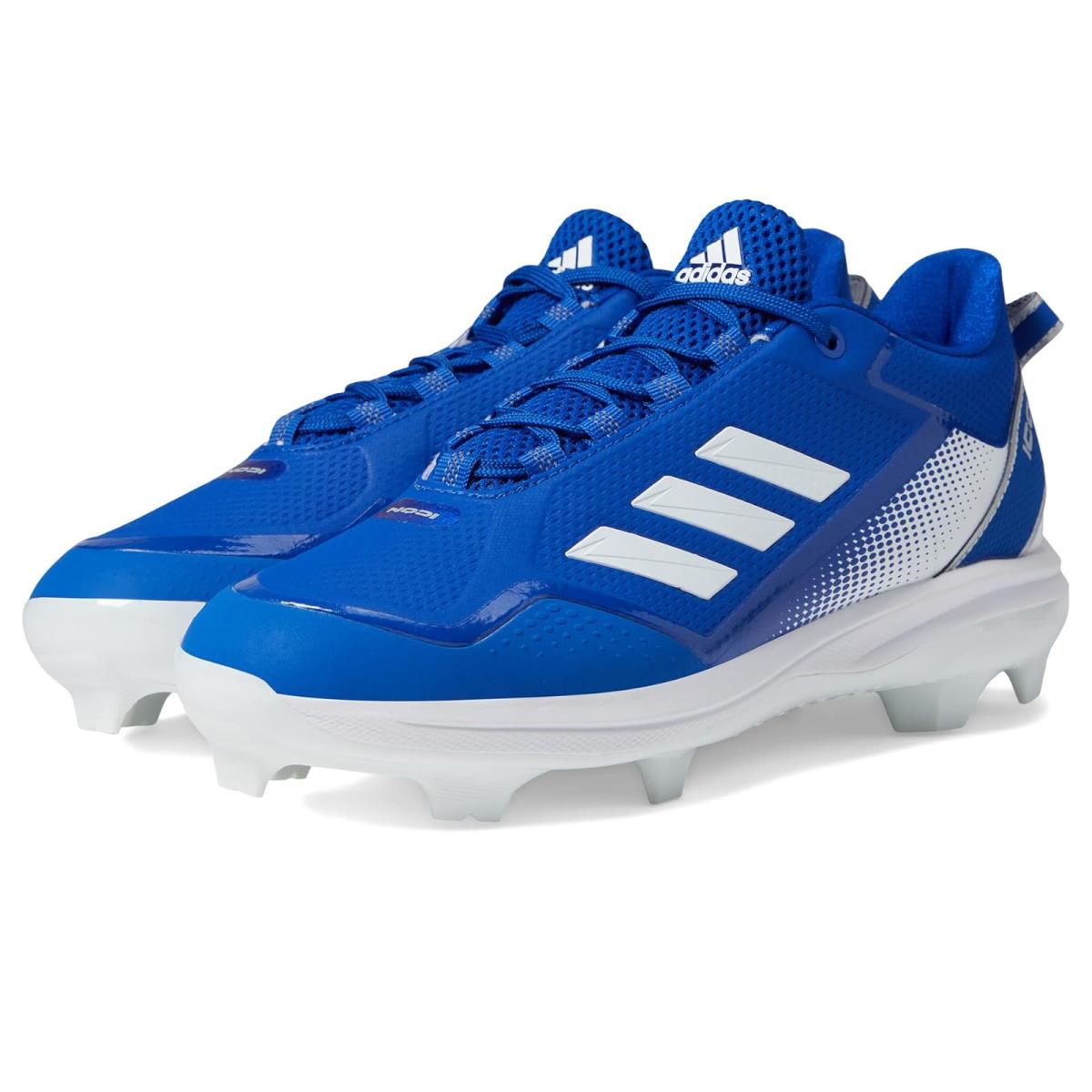 Man`s Sneakers Athletic Shoes Adidas Icon 7 Tpu Baseball Cleats Team Royal Blue/Silver Metallic/White