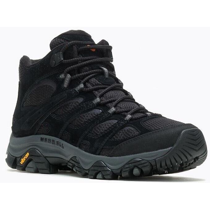 Mens Merrell Moab 3 Mid Black/night Leather Shoes