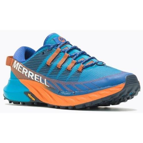 Mens Merrell Agility Peak 4 Blue/tahoe Mesh Sneaker Shoes