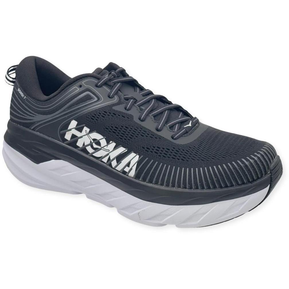 Hoka One One Bondi 7 Mens Running Shoes Black/White