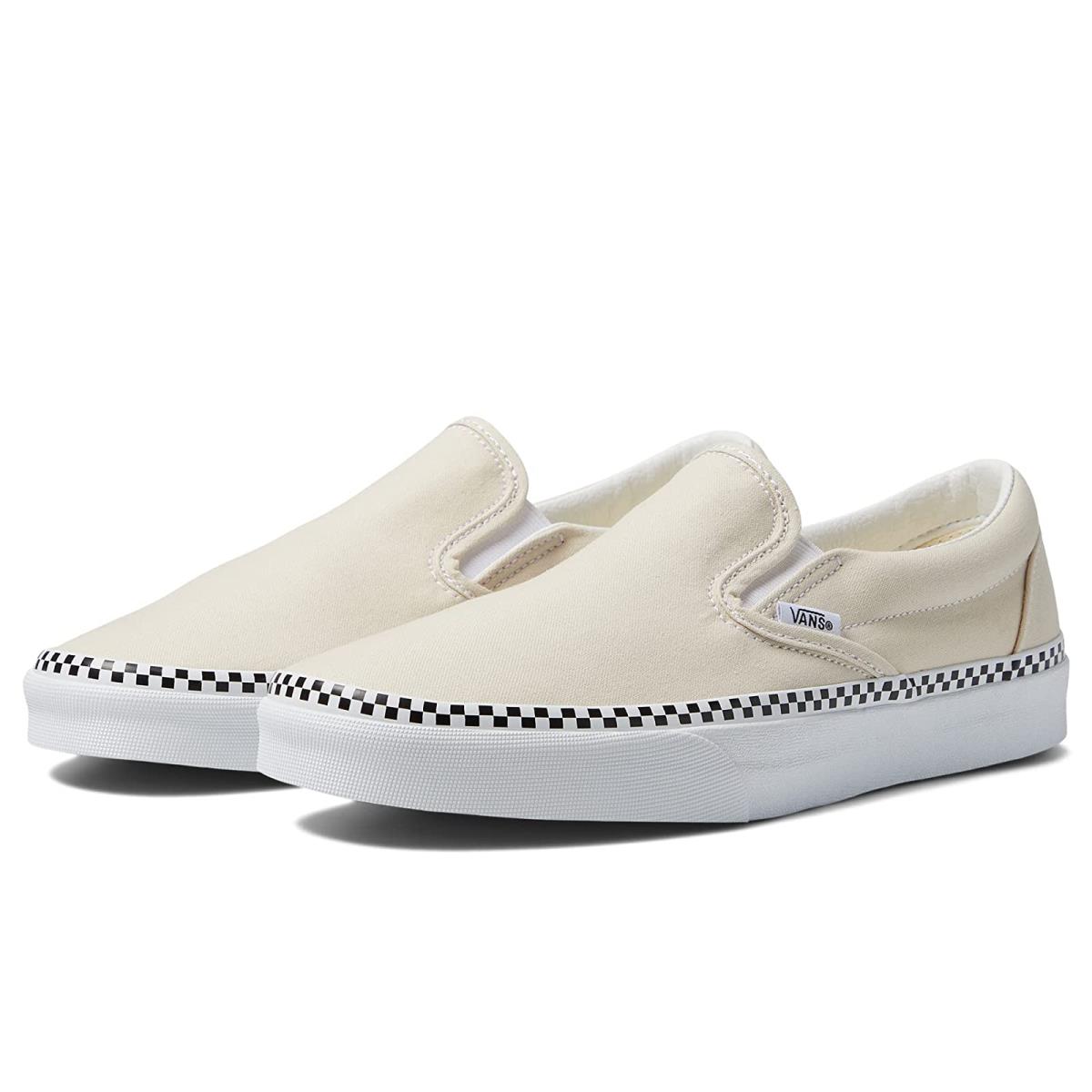 Unisex Sneakers Athletic Shoes Vans Classic Slip-on Checkerboard Foxing Turtledove