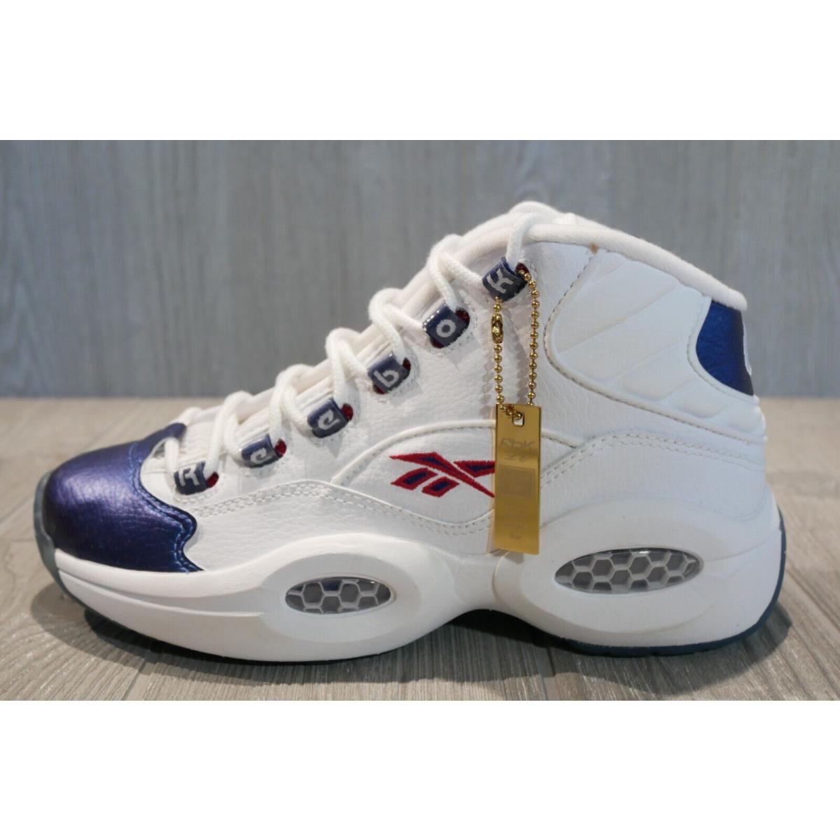 Vintage Reebok Question Mid Roy 2014 GS White Shoes Mens Size 5.5 Oss