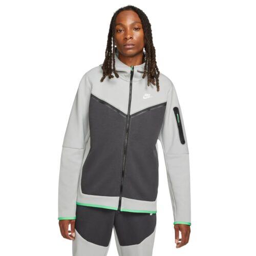 Nike Sportswear Tech Fleece Full Zip Hoodie Light Smoke Grey Sz 2XL CU4489-078