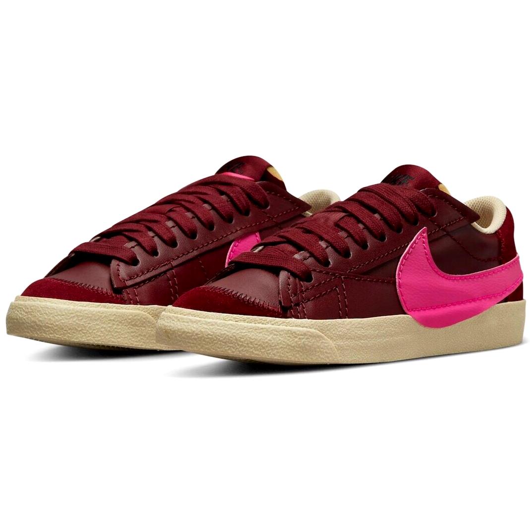 Nike Blazer Low `77 Jumbo Womens Size 9.5 Shoes DQ1470 600 Red/pink