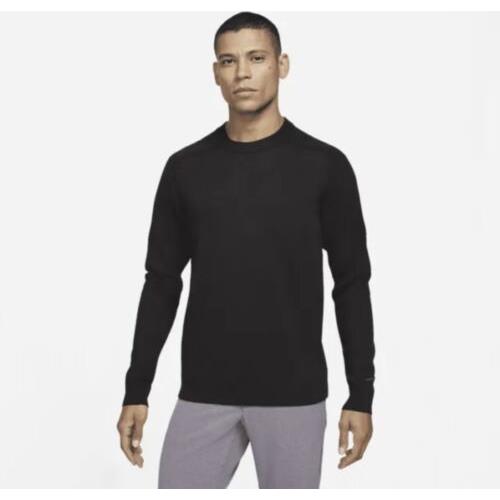 Nike Golf Tiger Woods Masters Knit Wool Sweater CU9782 010 Black Size M