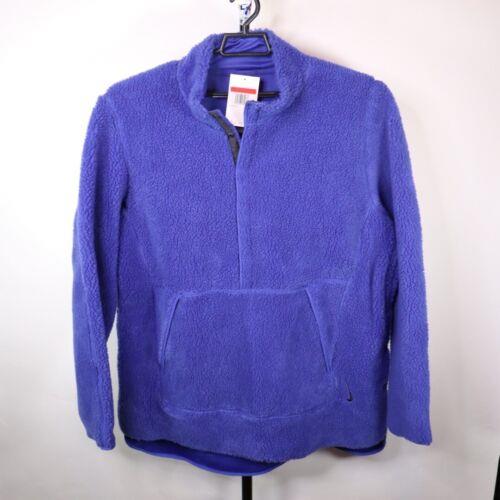 Nike Yoga Sherpa Pinnacle Half-zip Sweatshirt Purple Loose Fit Size L Unused
