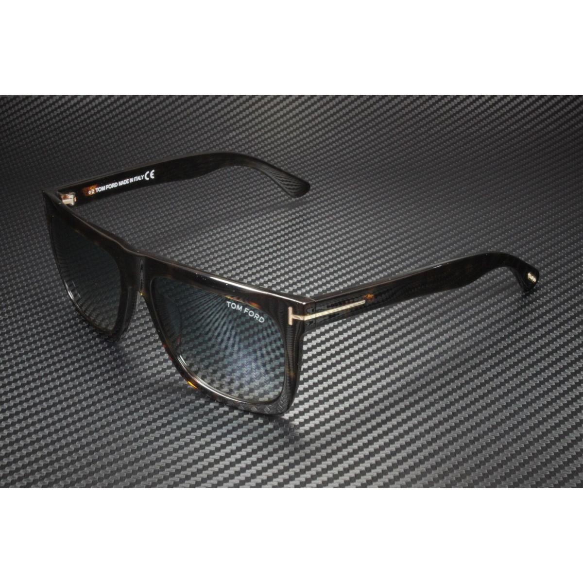 Tom Ford Morgan FT0513 52W Dark Havana Gradient Blue 57 mm Unisex Sunglasses - Frame: Brown, Lens: Blue