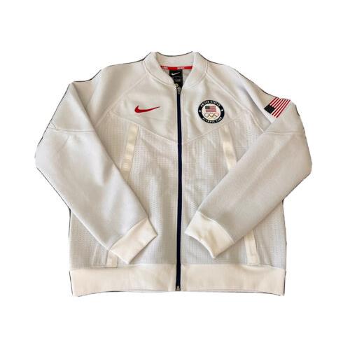 Nike Usa 2020 Tokyo Olympics Full-zip White Jacket Mens Size Medium M CK4567-100