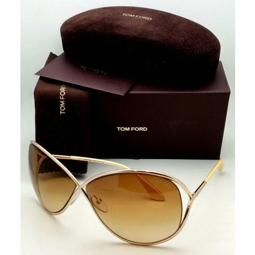 Tom Ford Sunglasses Miranda TF 130 28F 68-10 Rose Gold Frames Brown Lenses  - Tom Ford sunglasses - 031372554136 | Fash Brands