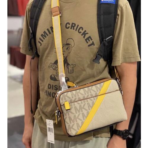 Michael Kors Mens Cooper Flap Camera Bag Crossbody Brown /Black - Michael Kors Bag