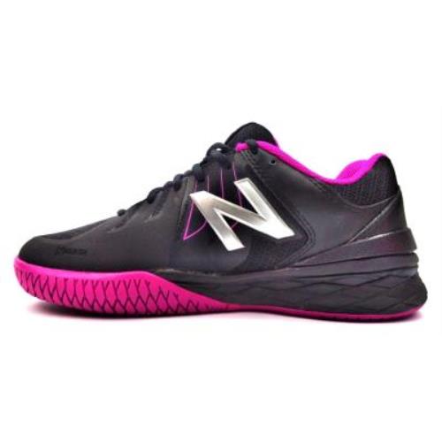 New Balance Women`s Lace Up Lightweight Tennis Sneaker Shoes 7.5 B(Medium) Black/Pink