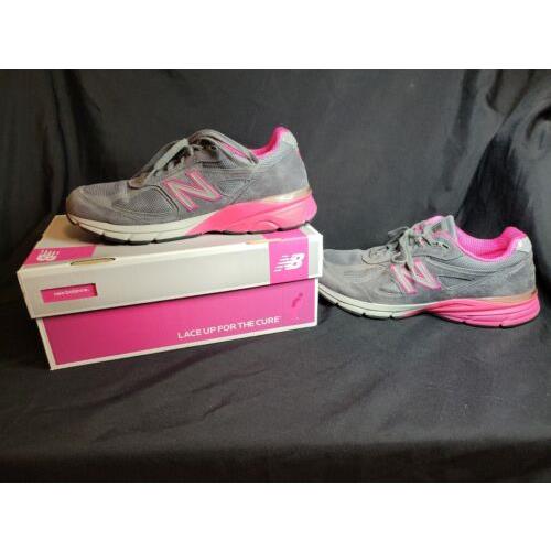 New Balance Womens 990v4 Lace For The Cure Running Walking Shoes Size 12 New