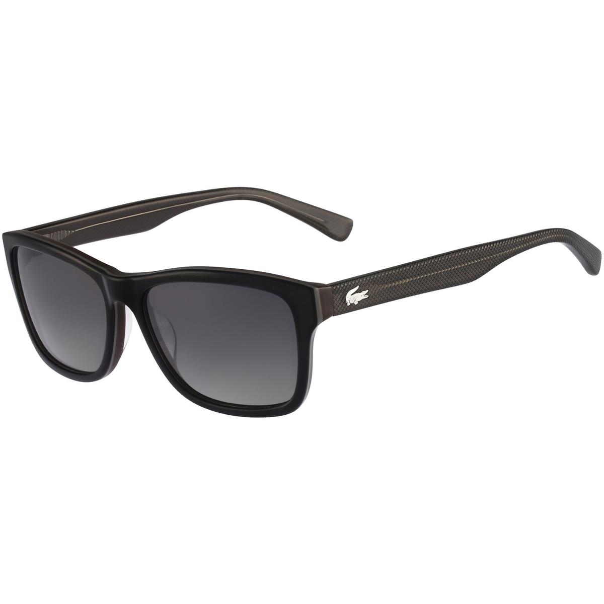 Lacoste Polarized Men`s Black Soft Square Pique Temple Sunglasses - L683SP 001