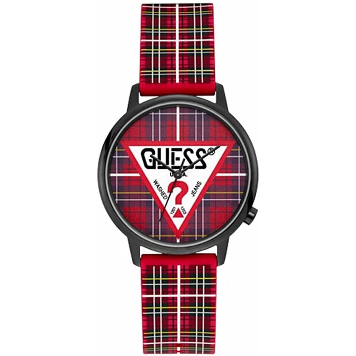 Guess Women`s Classic Red Dial Watch - V1029M2