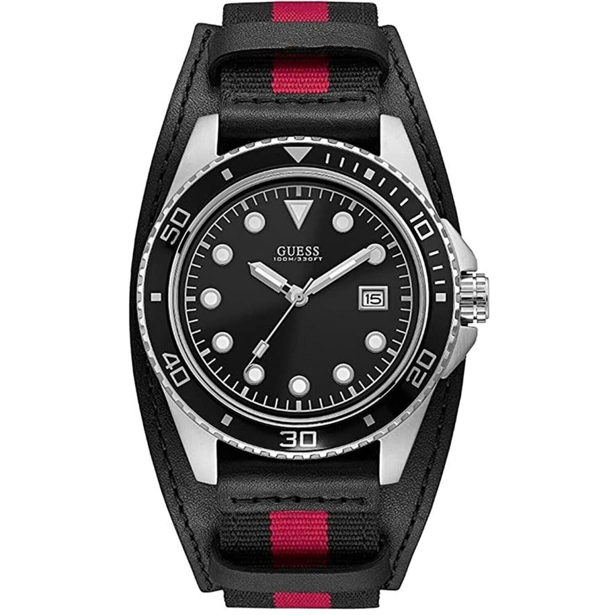 Guess Men`s Classic Black Dial Watch - W1051G1