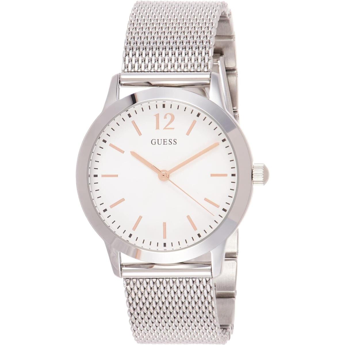 Guess Men`s Classic White Dial Watch - W0921G1