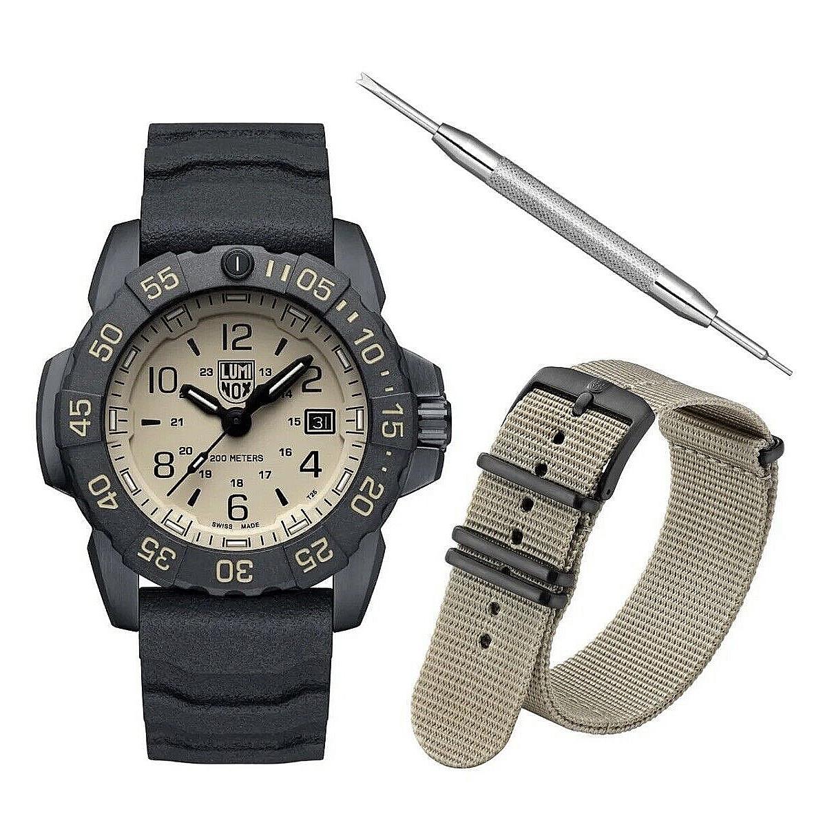 Luminox XS.3251.CBNSF.SET Navy Seal 1 25/32 in Diver Watch Sapphire Crystal