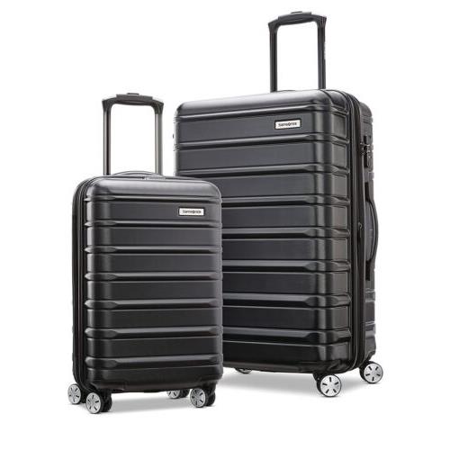 Samsonite Omni 2 Hardside Expandable Luggage with Spinners 2 Piece Set Black