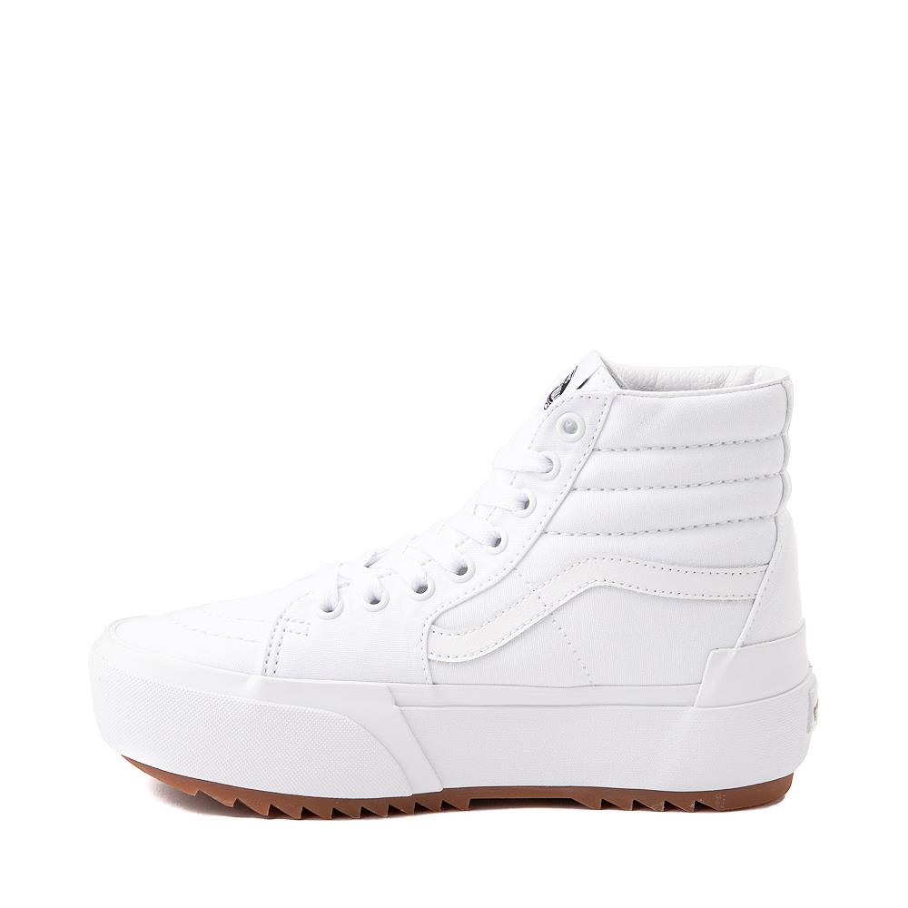 Vans Sk8-Hi Stacked Skate Shoe - White Monochrome Size 8 US