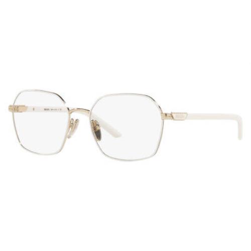 Prada eyeglasses  - White Frame, Demo Lens, Talc / Pale Gold Model 0