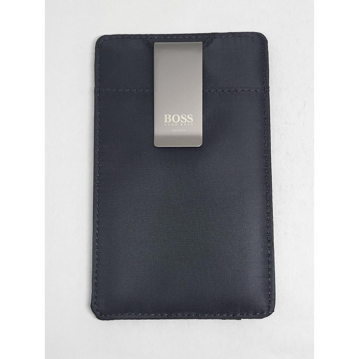 Hugo Boss Men`s Black Cloth Card Holder Wallet