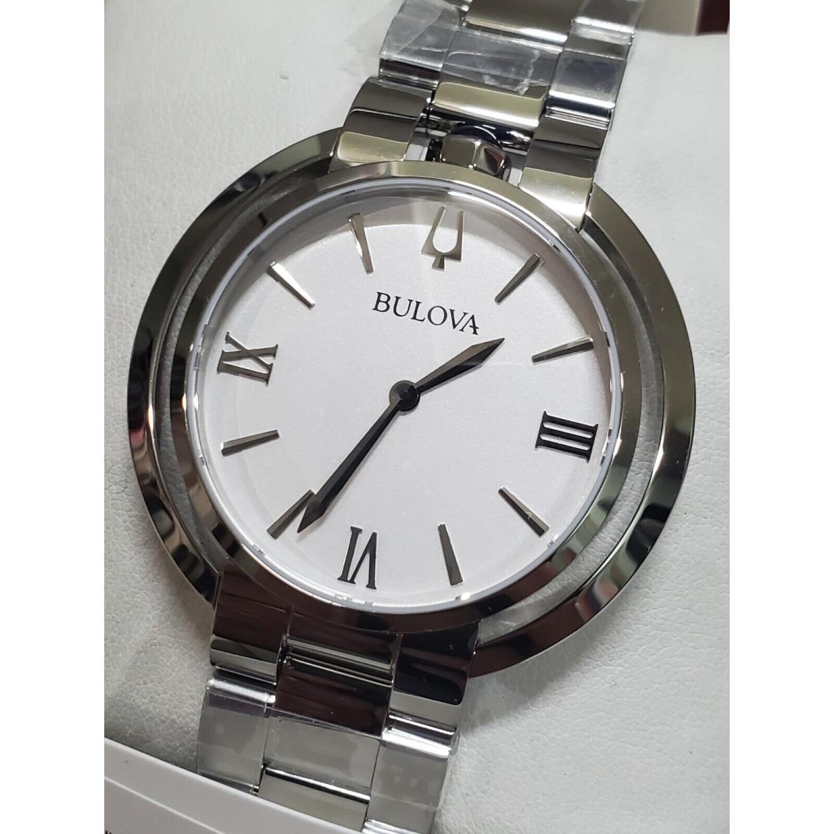 Bulova Rubaiyat Women`s Quartz Silver-tone Watch 40MM 96L306