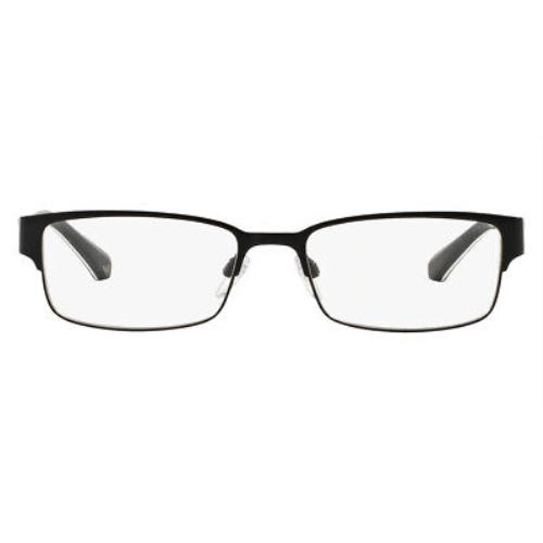 Emporio Armani EA1036 Eyeglasses RX Men Black Rectangle 53mm
