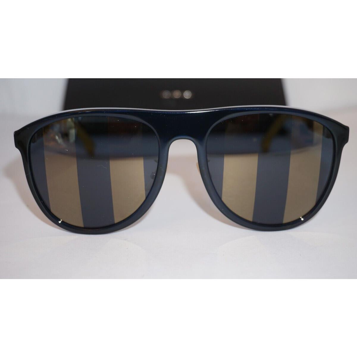 Fendi Sunglasses Black Blue Mirror Striped FF M0085/S Pjp Blue 57 19 140