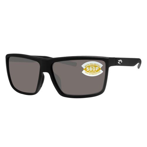 Costa Del Mar Rinconcito Matte Black Frame Gray 580 Plastic Polarized Lens