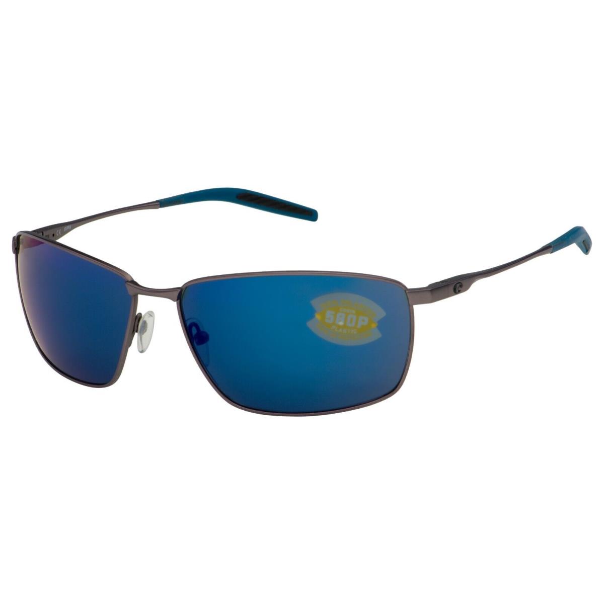 Costa Del Mar Trt 247 Obmp Turret Sunglasses Blue Mirror 580P Polarized 63mm Len - Frame: , Lens: Blue