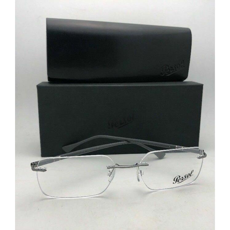 Persol Rx-able Eyeglasses 2429-V 1039 55-17 140 Rimless Gunmetal Grey Frame