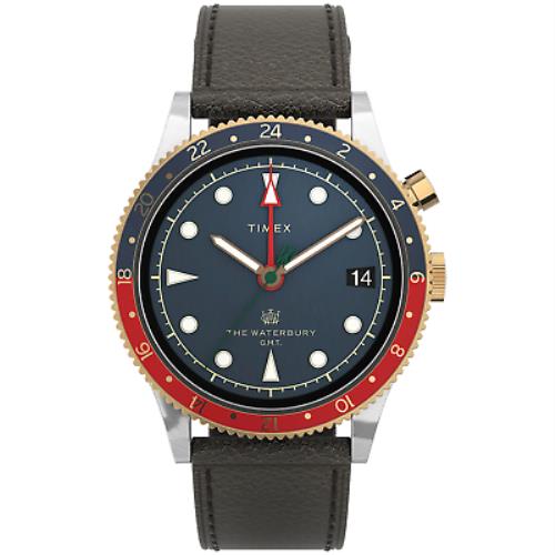 Timex Waterbury Traditional Gmt 39mm Blue Watch - Blue
