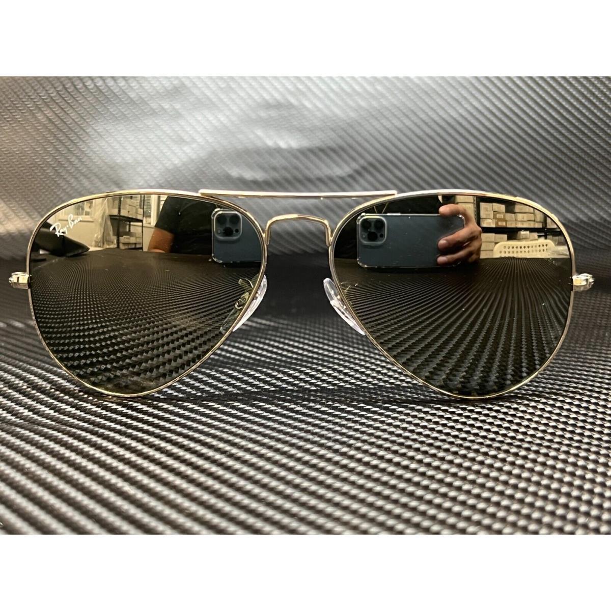 Ray Ban RB3025 W3275 Silver Aviator 55 mm Unisex Sunglasses