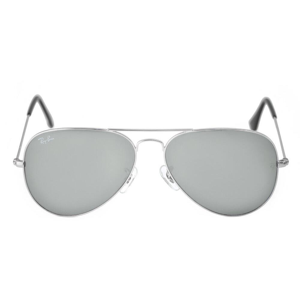 Ray-ban Sunglasses RB3025 Aviator Mirror Silver Frame Silver Mirror Lens 58mm - Frame: Silver, Lens: Silver