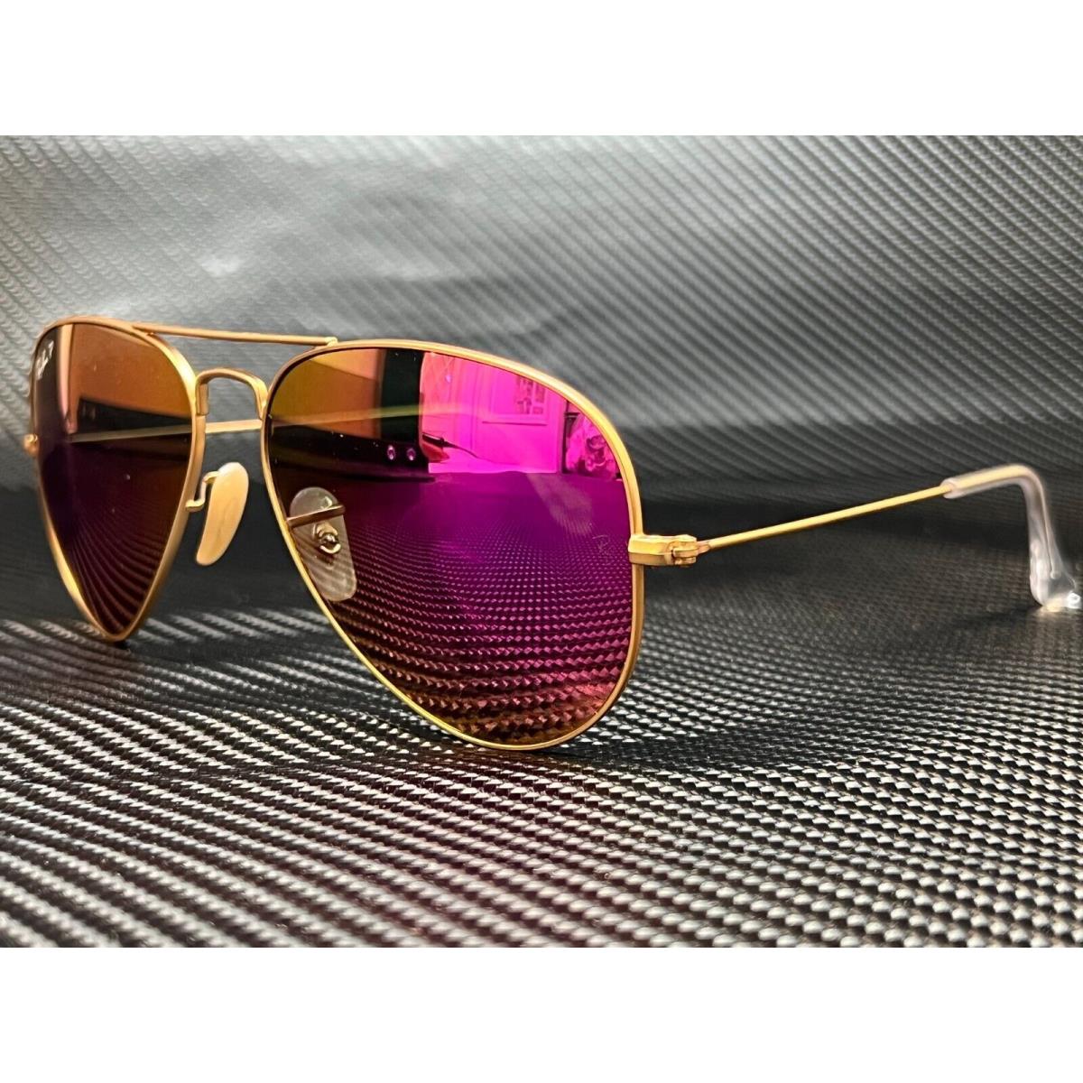 Ray Ban RB3025 112 1Q Gold Aviator 58 mm Unisex Polarized Sunglasses