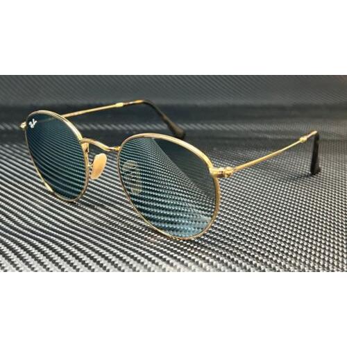 Ray-ban Ray Ban RB3447N Round 001 30 Gold Silver Mirror Men`s 50 mm Sunglasses