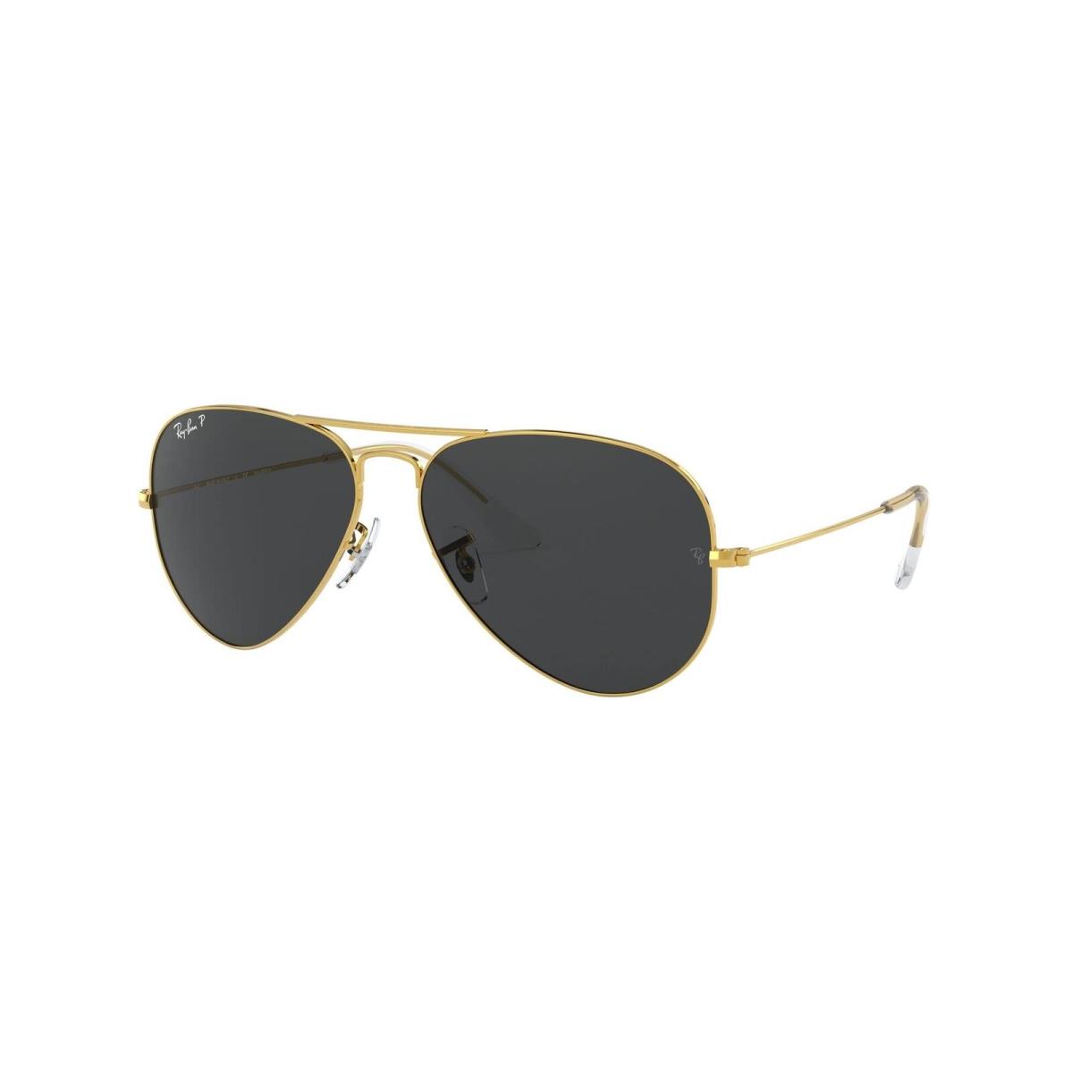 Ray-ban RB3025 Classic Aviator Sunglasses Legend Gold/polarized Black 62 mm