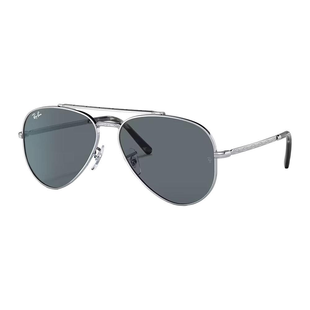 Ray-ban RB3625 Aviator Pilot Sunglasses Silver/blue 55 mm