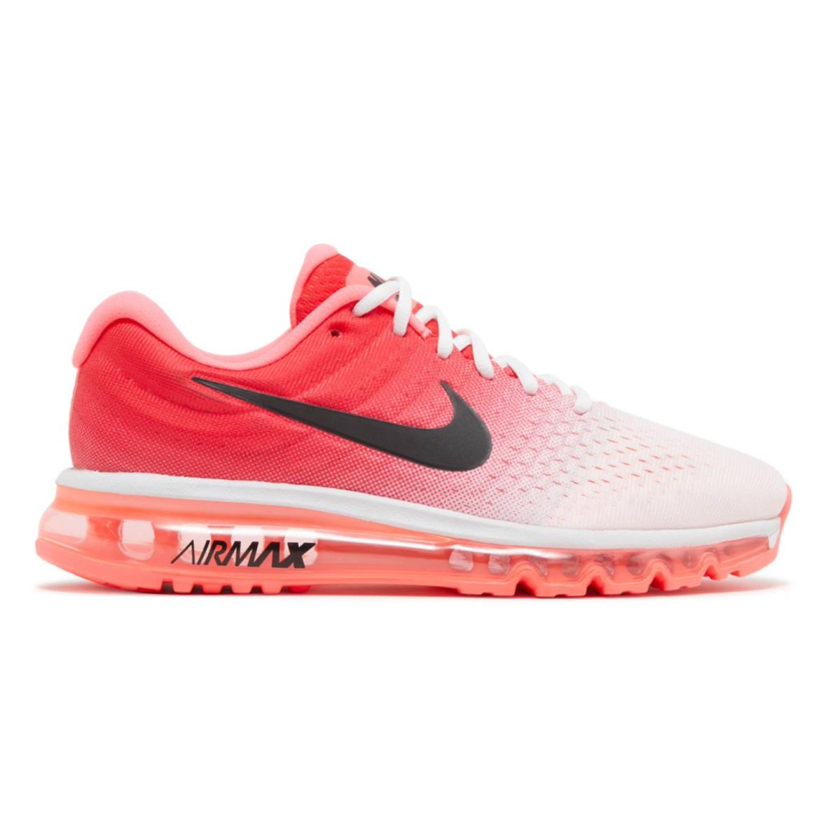 Nike Air Max 2017 Hot Punch Black White Low Top Athletic Shoes Women`s 5