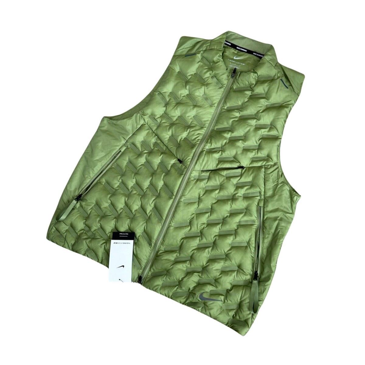 Nike Running Vest Therma-fit Adv Repel Down Fill Green DD5695-326 Men Size Large